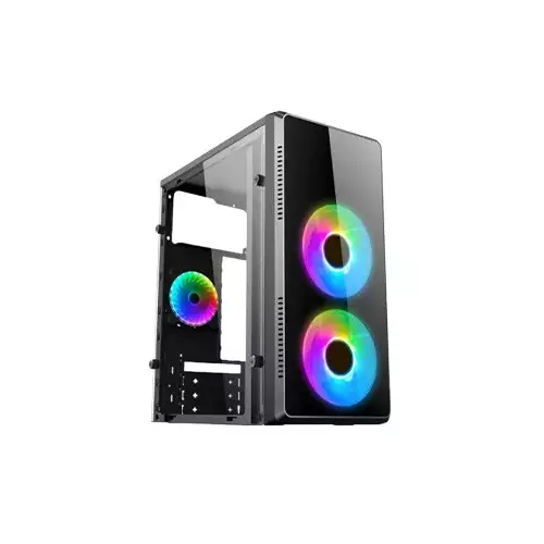 PC Power Pulse Fire X2 M-atx Mid Tower Computer Case With 200w Power Supply