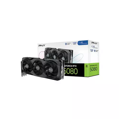 PNY NVIDIA GeForce RTX 5080 16G OC Triple Fan Graphics Card