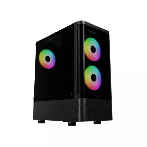 Gamdias TALOS E3 CG ARGB ATX Mid-Tower Gaming Casing (Black)