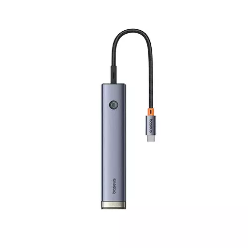 Baseus AIR UltraJoy Series Type-C Male to HDMI, Dual USB 3.0 & Dual Type-C Female Grey Converter